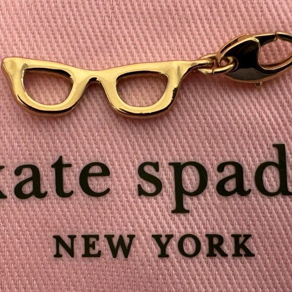 KATE SPADE Black Eyeglasses 12 KT Gold Plated Vintage Charm (No Bracelet) - Picture 5 of 6